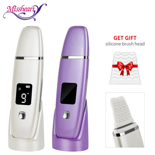 Ultrasonic Skin Scrubber Facial Spatula Blackhead Remover Deep Face Cleaning Lift Machine Peeling Shovel Pore Cleaner