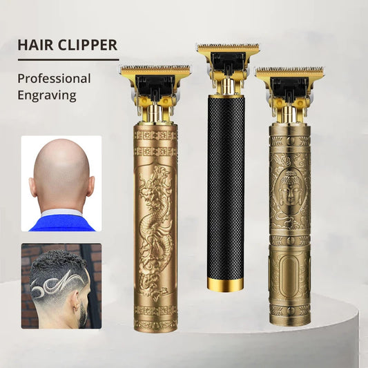 Vintage T9 Hair Trimmer Machine Cordless Hair Cutter Finishing Machine Beard Clipper Hair for Men Rechargeable Electric Shaver