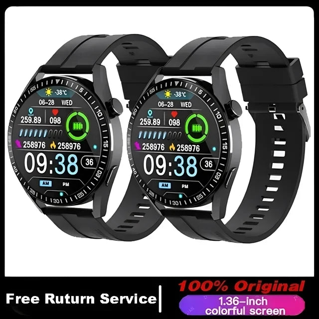 For HUAWEI Smart Watch Men 360*360 Screen Heart rate Music Player Bluetooth Call Waterproof Man Smartwatch For Android IOS 2024
