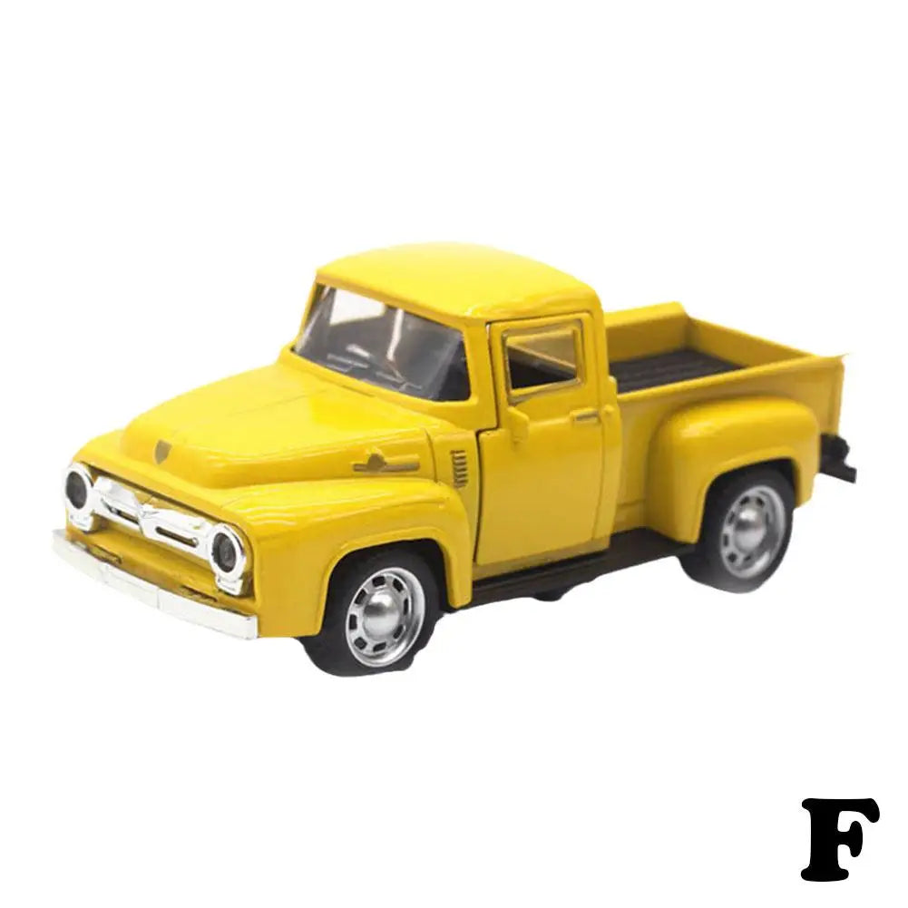 Classic Pickups Truck Car Model 1:32 Scale Pull Back Alloy Diecast & Toys Vehicle Christmas Collection Toy Car For Boys Children