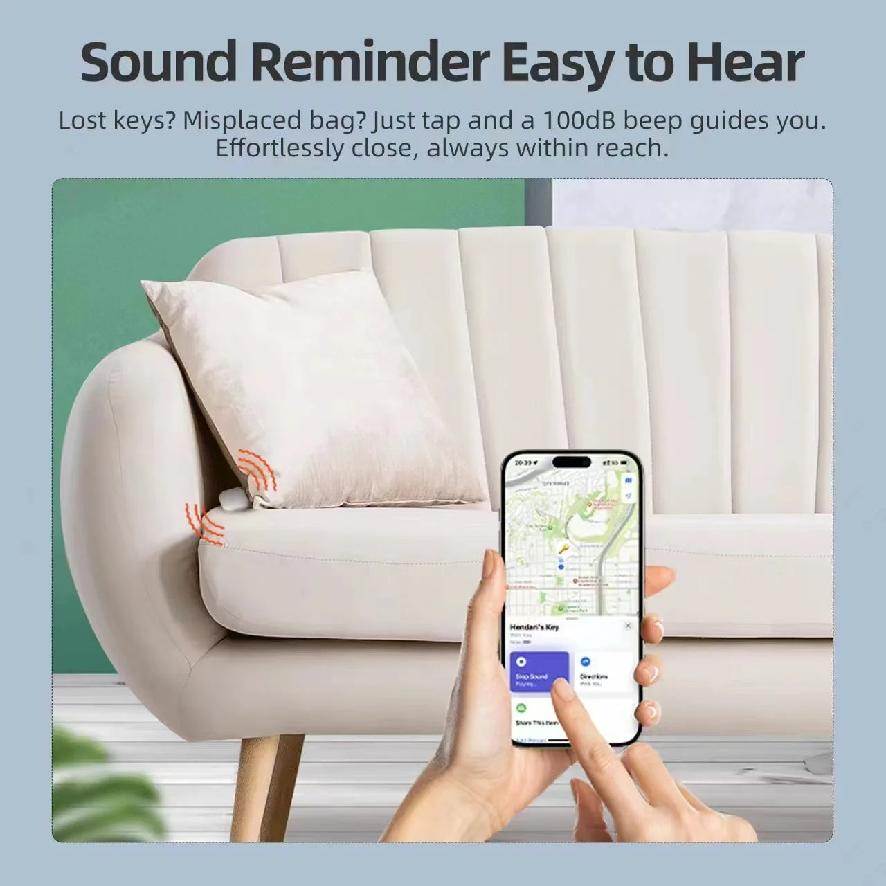 Mini GPS Tracker Smart Tag Compatible with iOS Find My APP Global Locator Anti-lost Finder for Car Pet Keys Wallet Suitcase iTag