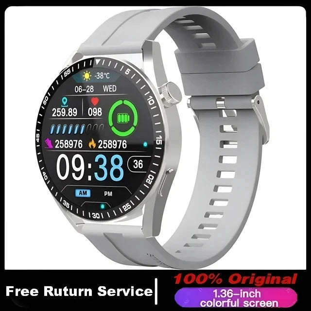 For HUAWEI Smart Watch Men 360*360 Screen Heart rate Music Player Bluetooth Call Waterproof Man Smartwatch For Android IOS 2024