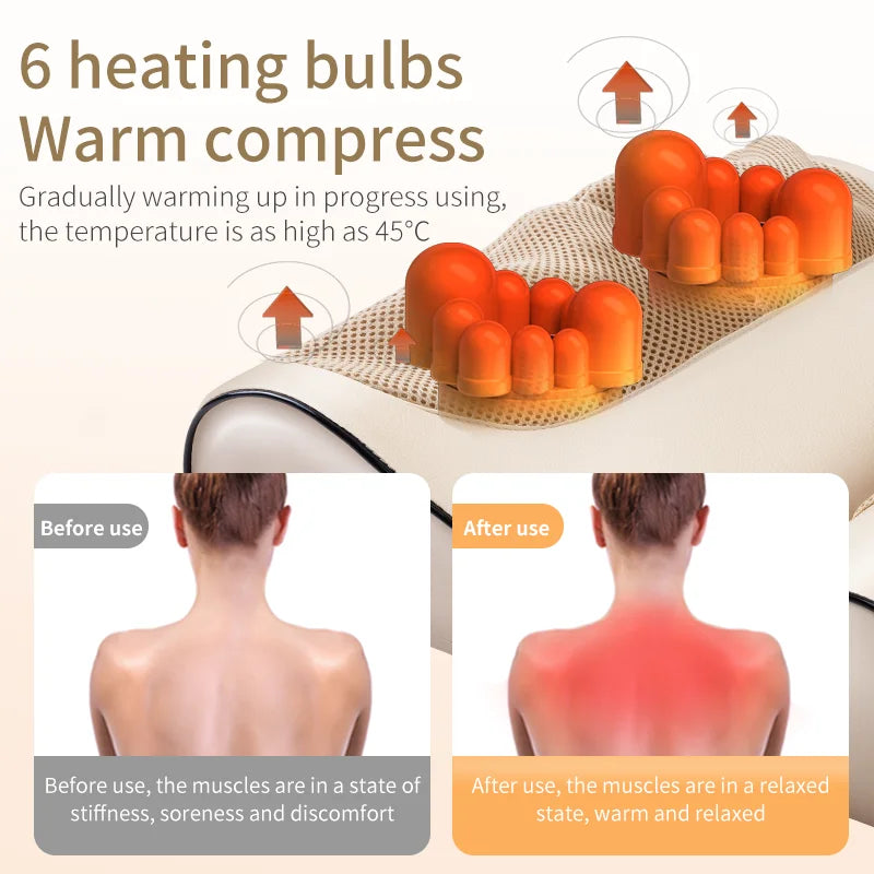 Jinkairui 2 in 1 Newest Upgrade Cervical Traction and Neck Massager Pillow Wormwood Relieve Pain Promote Sleep Solve Insomnia