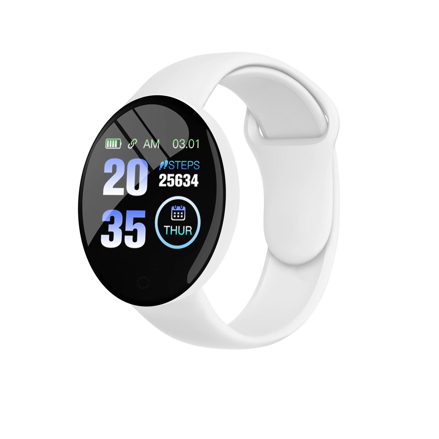 D18 Smartwatch Macaron Color Round Screen With Multiple Sports Modes Call Information Reminder Photo Taking Music Smart Bracelet