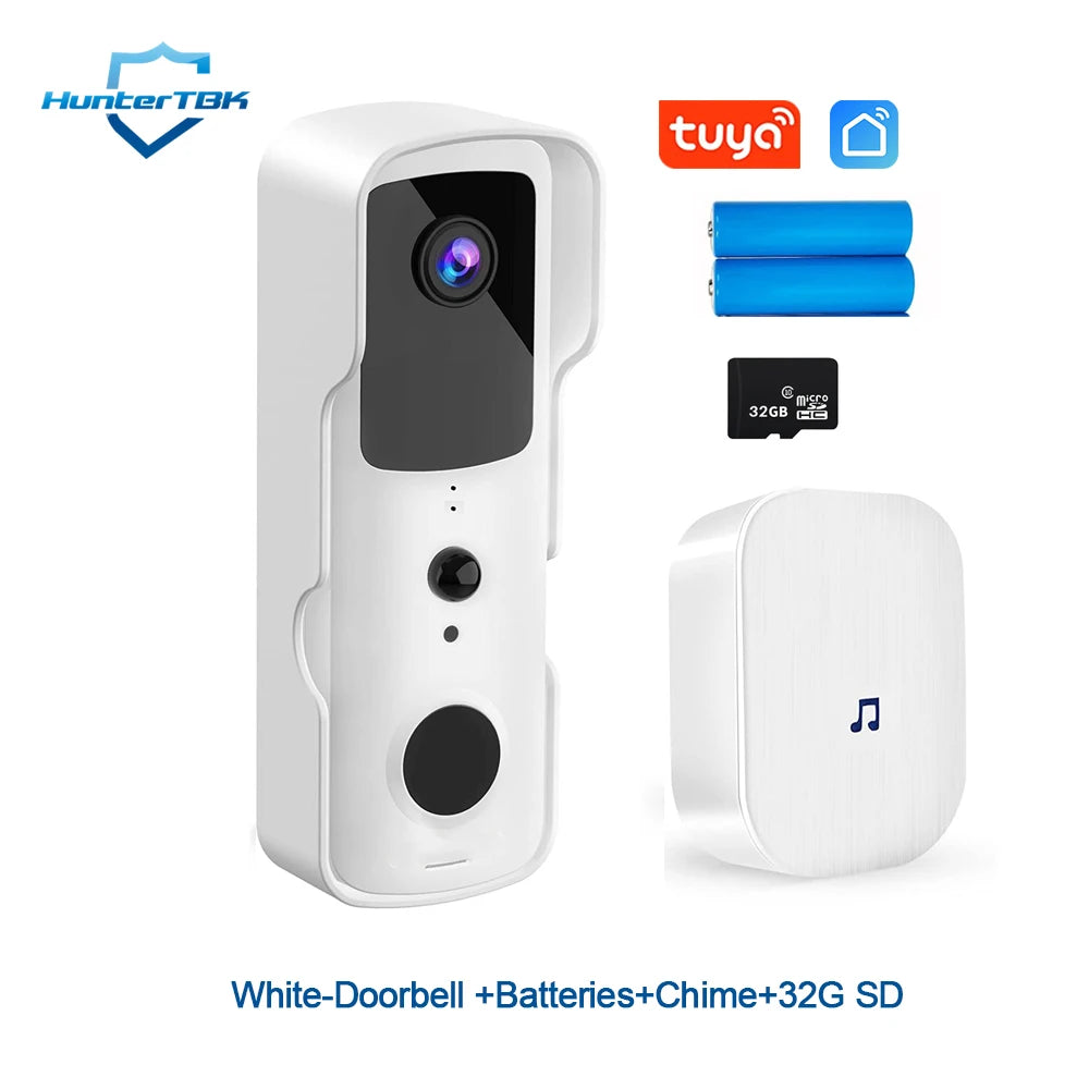 1080P WIFI Video Doorbell Tuya Smart Home Door Bell Wireless Security Camera Doorbell SmartLife APP PIR Motion Detection
