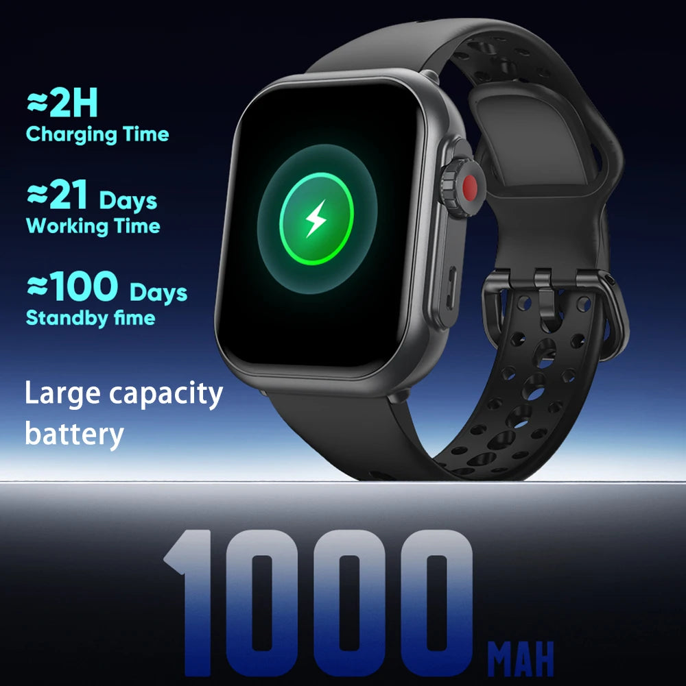 Rugged Smart Watch 1000mAh Bluetooth Calls Men Women Smartwatches Sports Fitness Bracelet Custom Watch Face 2025 New For Xiaomi