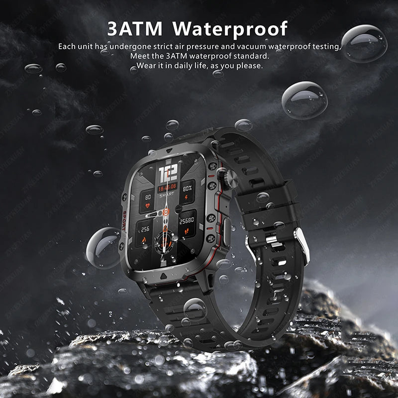 2025 For Xiaomi New Rugged Military GPS Smart Watch Men Bluetooth Call Health Monitoring AI Voice Sports Waterproof Smartwatches
