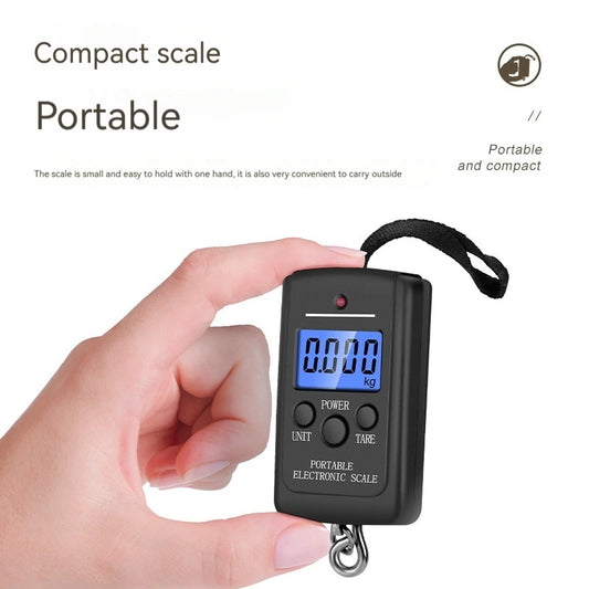 Portable Mini Hand-Held Scale Electronic Weight 40kg Luggage Scale Rope Luggage Scale Hook Express Weighing With Backlight