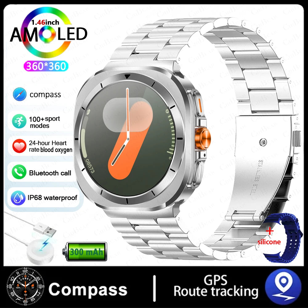 New Galaxy Watch 7 Ultra Smart Watch Men Health Monitoring Bluetooth Call 100+ Sports Mode IP68 Waterproof Smartwatch Women 2025