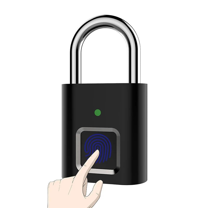 Fingerprint Lock Keyless Waterproof Anti-Theft Smart Lock Fingerprint Padlock Zinc Alloy Intelligent Safety Electronic DoorLock
