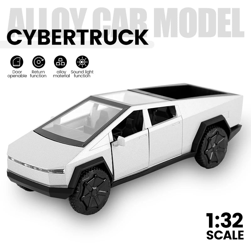 1:32 Alloy Car Model Cybertruck Pickup  Diecasts Metal Toy Off-road Vehicles Car Model Simulation Collection Kids Gifts
