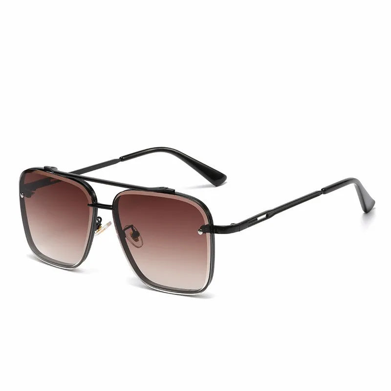 Square Sunglasses Men Metail Frame Glasses Resin Lens Male Sun Glasses Driving Travel Outdoor Eyewears Oculos De Sol UV400