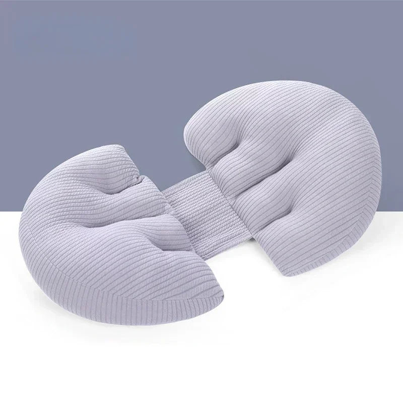Pregnant Women Pillow Simple Solid Color U-shape Waist Abdomen Support Side Sleeping Protection Cushion Maternity Body Pillow