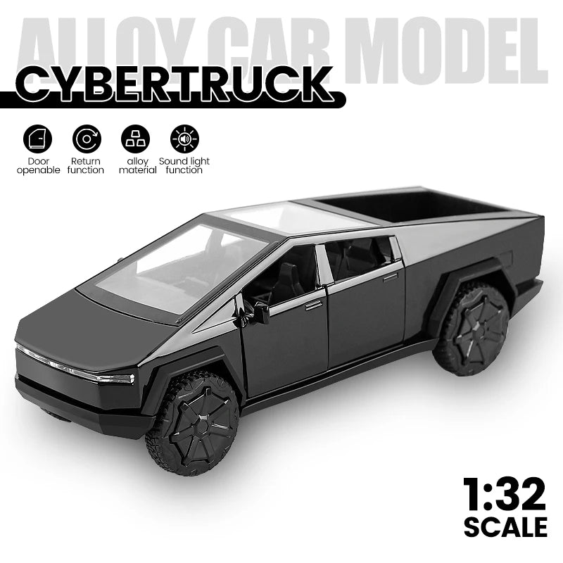 1:32 Alloy Car Model Cybertruck Pickup  Diecasts Metal Toy Off-road Vehicles Car Model Simulation Collection Kids Gifts