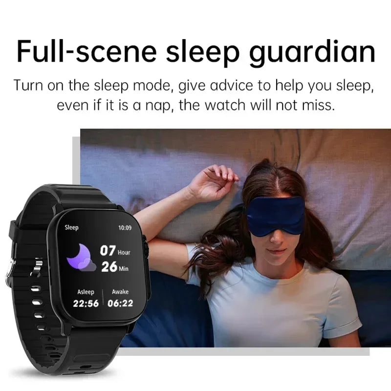LAXASFIT New Watch T800 U2 Smart Watch 2025 Mens Womens Tracking Bluetooth Talk BT Music Wireless Charging Smart Watch