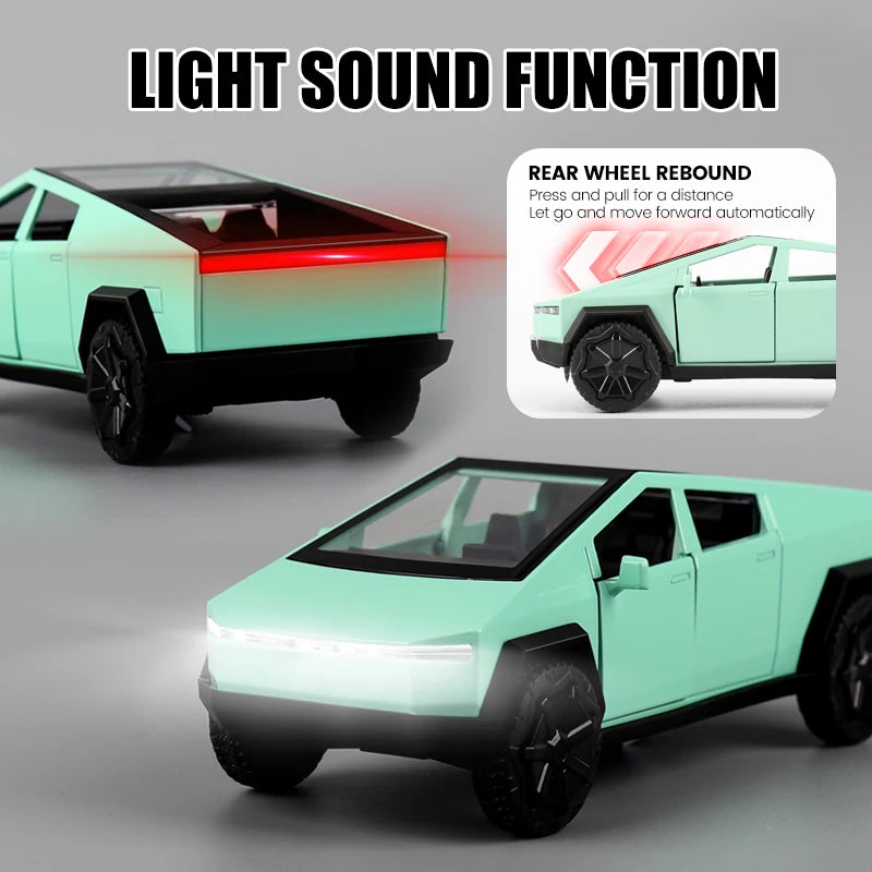 1:32 Alloy Car Model Cybertruck Pickup  Diecasts Metal Toy Off-road Vehicles Car Model Simulation Collection Kids Gifts