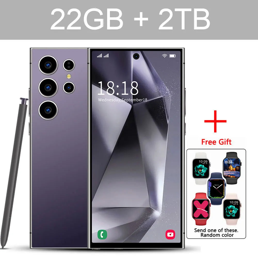 New S25 Ultra 7.3HD Original Global Version Mobile Phones 5G Smartphone Dual SIM Card Android 14 Cell Phone 7800mAh Cellphones