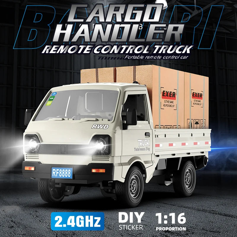RC Truck 1:16 2.4GHZ RC Car Simulation Drift Climbing Truck With Spray and LED Lights RC Electric Truck Model Boy's Toys Gifts