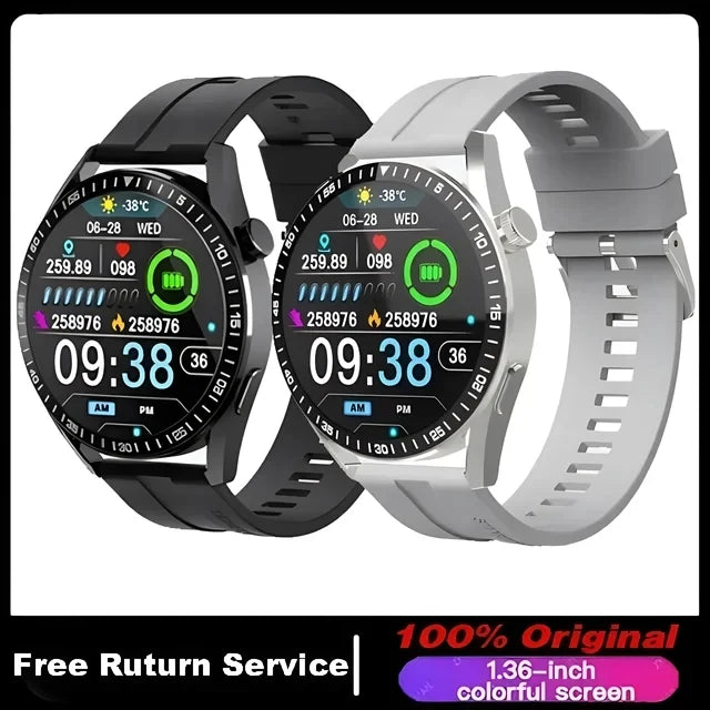 For HUAWEI Smart Watch Men 360*360 Screen Heart rate Music Player Bluetooth Call Waterproof Man Smartwatch For Android IOS 2024