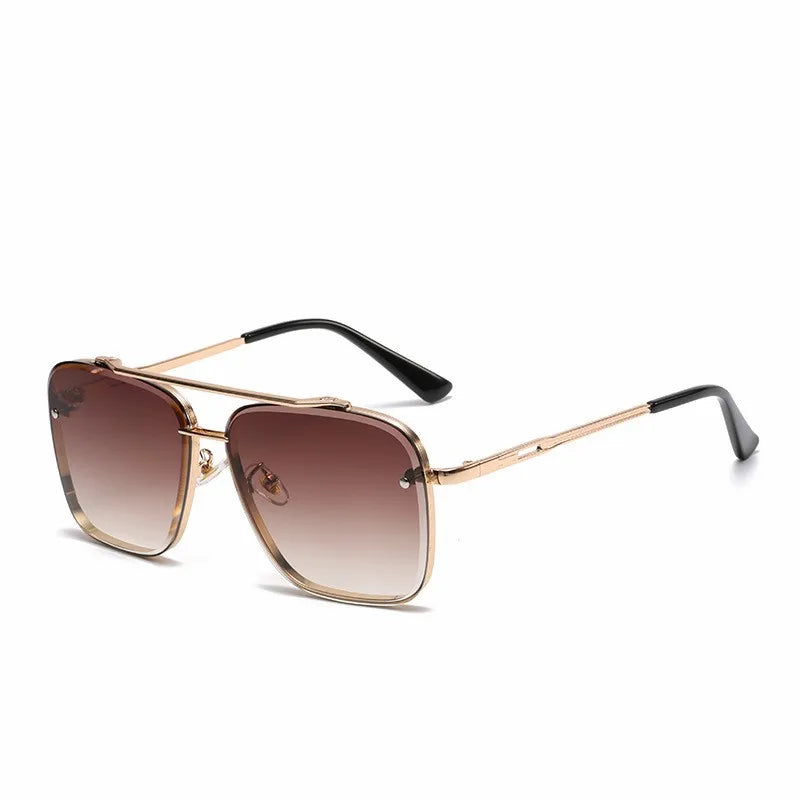 Square Sunglasses Men Metail Frame Glasses Resin Lens Male Sun Glasses Driving Travel Outdoor Eyewears Oculos De Sol UV400