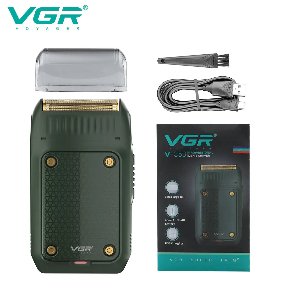 VGR 353 Razor Electric Shaver Professional Hair Trimmer Rechargeable Razors Portable Beard Trimmer Mini Hair Shaver for Men