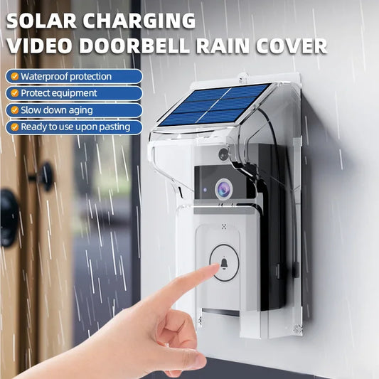 Outdoor Wireless Doorbell with Solar Cover Camera Wifi Digital Door Peepholes Waterproof Smart Home Intercom Video Eye Ring Bell