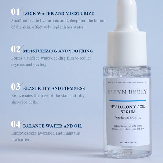 BELYN BERLY Face Serum 3Pcs/Lot Hyaluronic Acid + Vitamin C + 24k Gold Serum Moisturizing Spot White Facial Serum