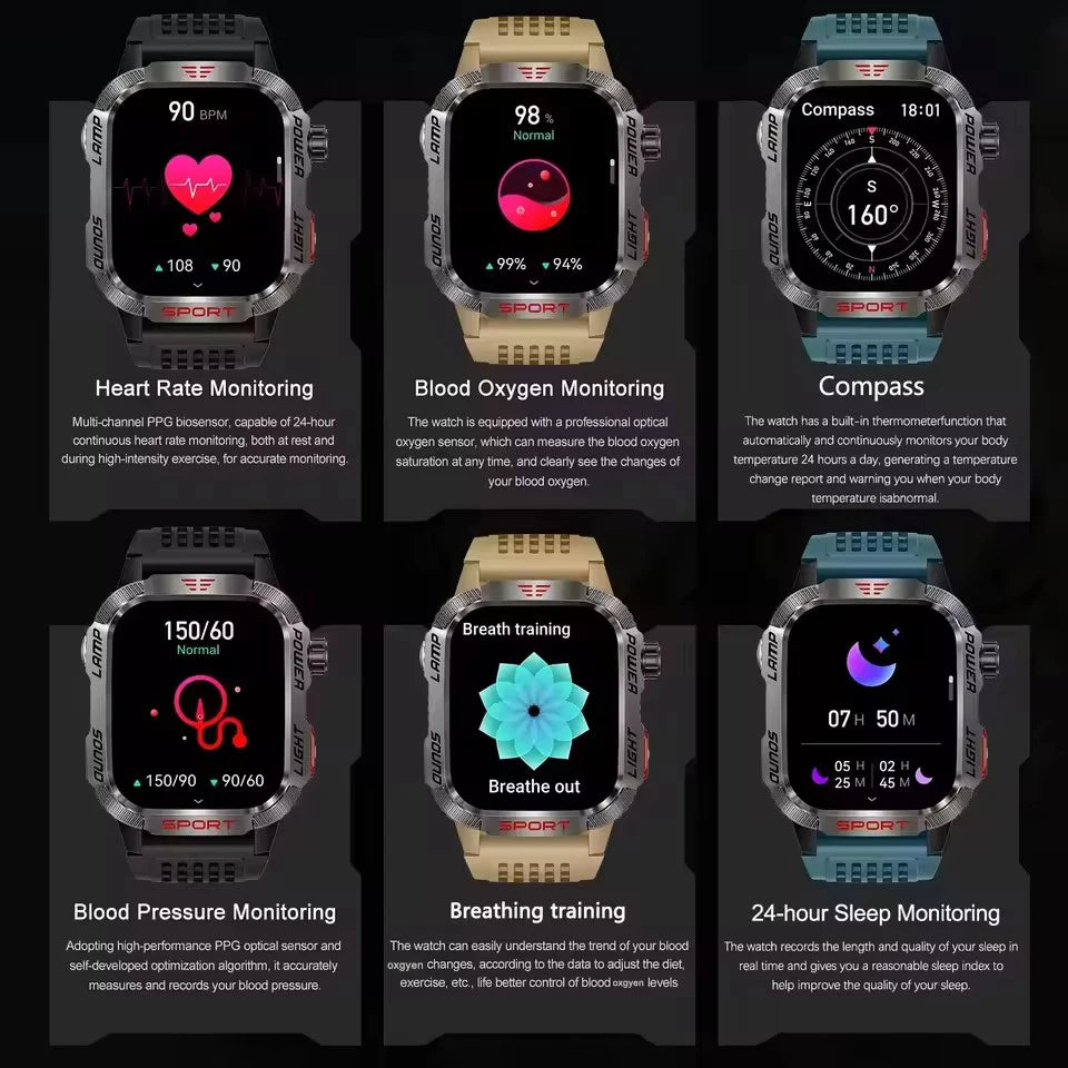 2024 New GPS Outdoor Professional Sports Smart Watch Men Women Heart Rate BT Call 3ATM Waterproof Swimming Fitness Smartwatches