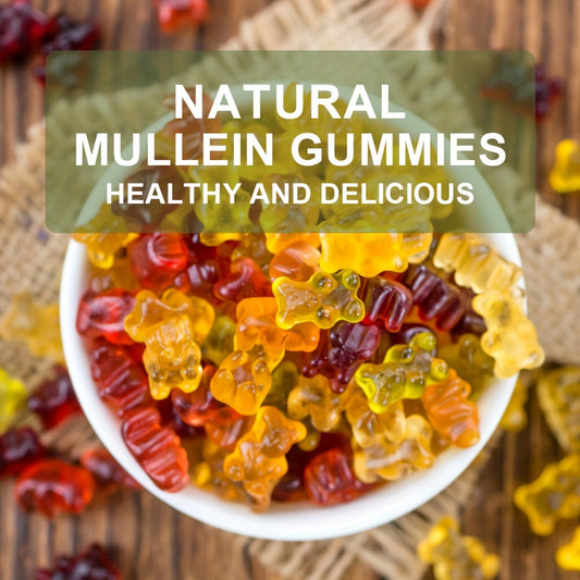 60 Capsules Mullein Leaf Gummies - Ideal Gift for Health Enthusiasts, Supports Respiratory Health and Soothes Coughs, 1 Bottle