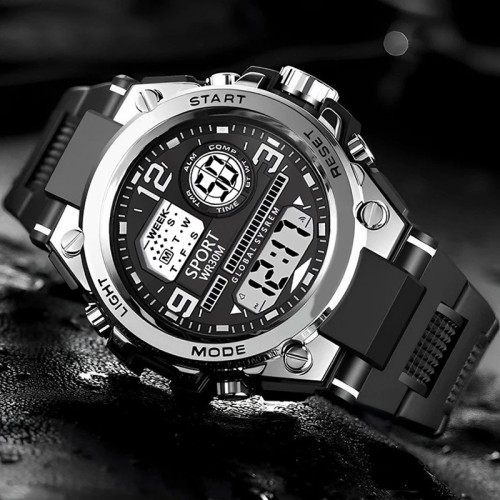 Multifunction Men's Sports Watch Waterproof Luminous Alarm Clock Men LED Digital Watch Large dial Electronic Wristwatch for Man