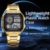 PANARS Top Luxury Stainless Steel Strap Sport Watches Mens Waterproof Back Light Digital Wristwatch Male Alarm 