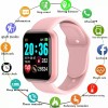 Multifunctional Smart Watch Men Women Bluetooth Connected Phone Music Fitness Sports Bracelet Sleep Monitor Y68 Smartwatch D20 