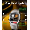 SANDA 3192 Hot-selling LED Electronic Square Men's Youth Casual Multi-function Thermometer Stopwatch Chronograph Men’s Watch