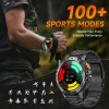 For Android ios New AMOLED Smart Watch Men with Flashlight Sports Waterproof Fitness Tracker Bluetooth Call Smartwatch Man+Box