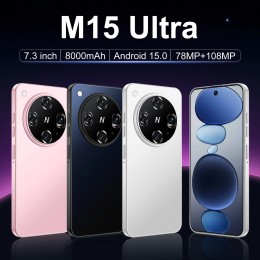 2025 New Hot M15 Ultra Original Intelligent 5g Dual Card Dual Standby Android 14 System 8000mah Battery Global Version 