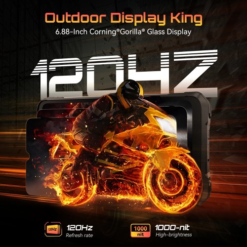 Cubot kingkong power 5, Rugged Smartphone Android 15, 15300mAh Battery, 6.88" 120Hz Screen, 16GB RAM (6+10), 128GB ROM, MTK G100 - 509