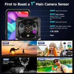 Ulefone Armor 28 Pro 5G AI Rugged Phone 512GB ROM Smartphone 120W MTK Dimensity 7300  10600mAh 6.67”AMOLED 64MP Mobile phone 