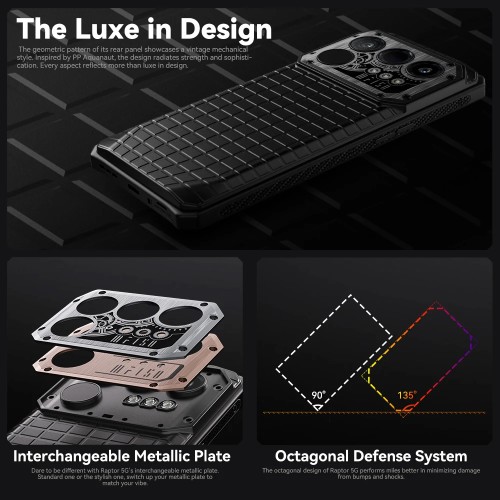 IIIF150 Raptor 5G Rugged Smartphone Android 14  Rugged Mobile Phone 6.78'' 120Hz AMOLED Display 16GB+512GB 50MP 10000mAh 65W - 509