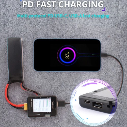 ToolkitRC MC8 Mini Batter Checker 32 Bit Battery Multi-Checker PWM Output PPM SBUS Readout Battery Display 
