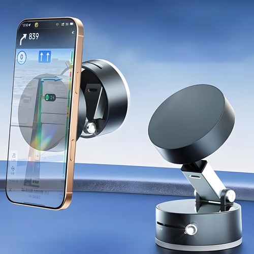 360° Rotatable Vacuum Magnetic Phone Holder Ultra-Strong Magnet Foldable Universal Car Holder for iPhone 16 15 14 13 12 Pro Max 