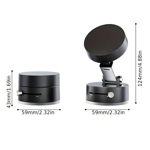 360° Rotatable Vacuum Magnetic Phone Holder Ultra-Strong Magnet Foldable Universal Car Holder for iPhone 16 15 14 13 12 Pro Max 