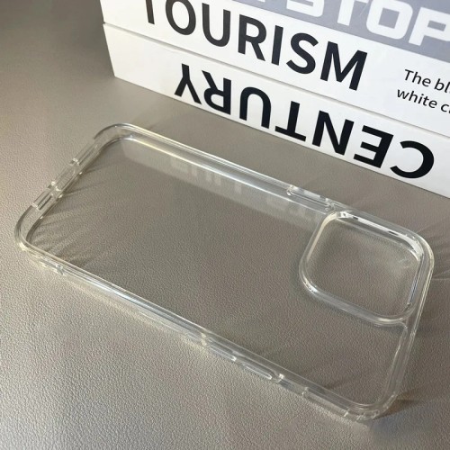 Luxury Transparent Soft Acrylic Phone Case For iPhone 16 15 14 13 12 11 Pro Max XS X XR 7 8Plus Mini Shockproof Protective Cover 