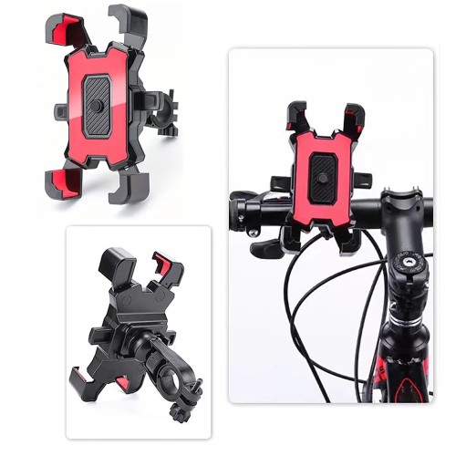 2PCS 360° Rotatable & Adjustable Bike/Motorcycle Phone Mount - Shockproof, Anti-Slip Holder For phone, - Durable Abs Material 