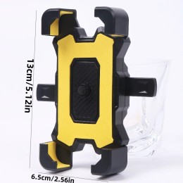 2PCS 360° Rotatable & Adjustable Bike/Motorcycle Phone Mount - Shockproof, Anti-Slip Holder For phone, - Durable Abs Material 