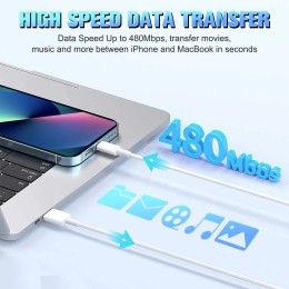 USB Fast Charging Cable For Iphone14 13 12 11 Pro Max Xs Xr X SE 8 7 6 Plus Fast Charging Mobile Phone Data Line For Ipad 