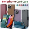 Iphone 16 Pro Max Case Iphone 15 13 14 12 11 Pro Max SE X XR XS 8 7 6 6S Plus Card holder Wallet cover With Leather Phone Case 