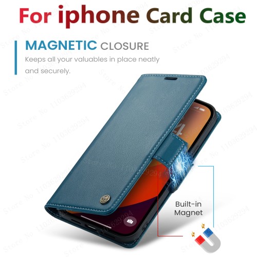 Iphone 16 Pro Max Case Iphone 15 13 14 12 11 Pro Max SE X XR XS 8 7 6 6S Plus Card holder Wallet cover With Leather Phone Case 