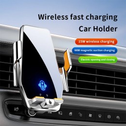 New Max 66W Magnetic Car Phone Holder 15W Wireless Charging Infrared Sensing Touch Control for iPhone Andorid Car Air Vent Mount 