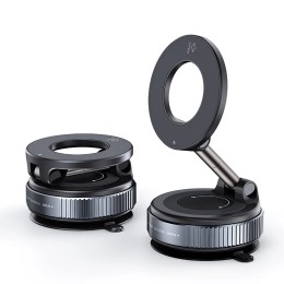 Universal Strong Magnetic Car Phone Holder Foldable Design 360° Adjustable Vacuum Mount for Car Desk Bathroom 