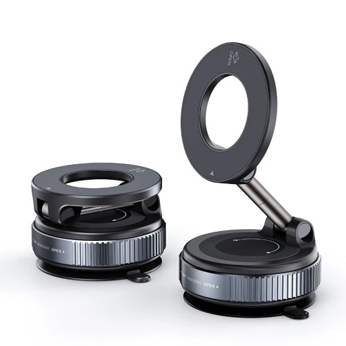 Universal Strong Magnetic Car Phone Holder Foldable Design 360° Adjustable Vacuum Mount for Car Desk Bathroom 